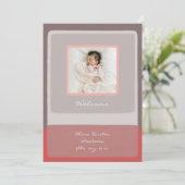 Baby Welkom Dank u pasgeboren Kaart (Staand voorkant)