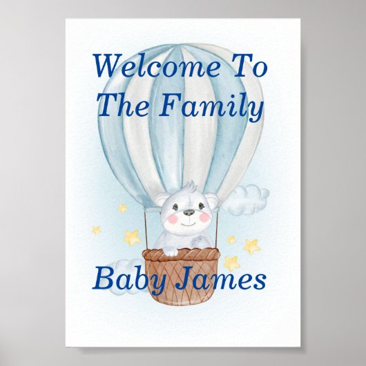 Baby welkom in het gezin poster (Voorkant)