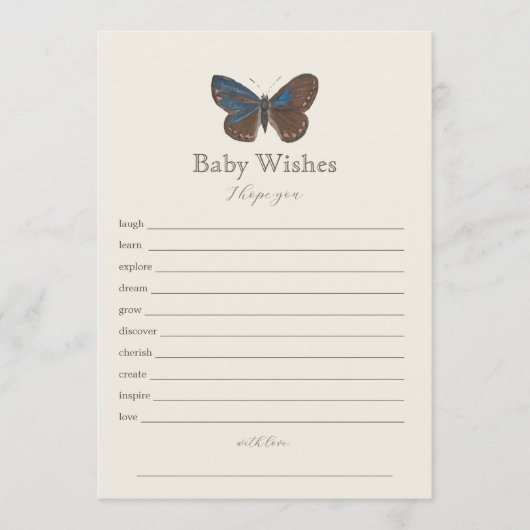 Baby Wensen Baby shower Advieskaart (Voorkant)