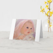 Baby-Wenskaart Kaart (Gele Bloem)