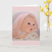 Baby-Wenskaart Kaart (Gele Bloem)