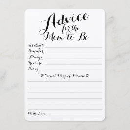 Baby wenst advies en voorspelling van dubbelzijdig informatiekaartje