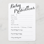 Baby wenst advies en voorspelling van dubbelzijdig informatiekaartje (Achterkant)