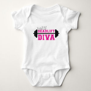 baby werkout, one siee- "Deadlift Diva" Romper