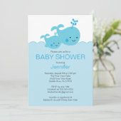 Baby Whale Baby Shower-uitvindingen Kaart (Staand voorkant)