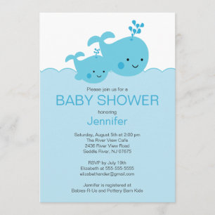 Baby Whale Baby Shower-uitvindingen Kaart