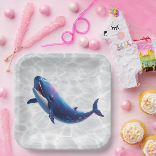 Baby Whale Platter Papieren Bordje (Feest)
