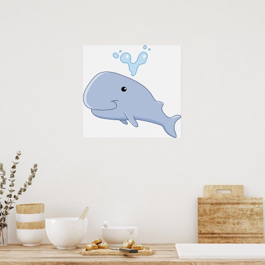Baby Whale Poster (Keuken)
