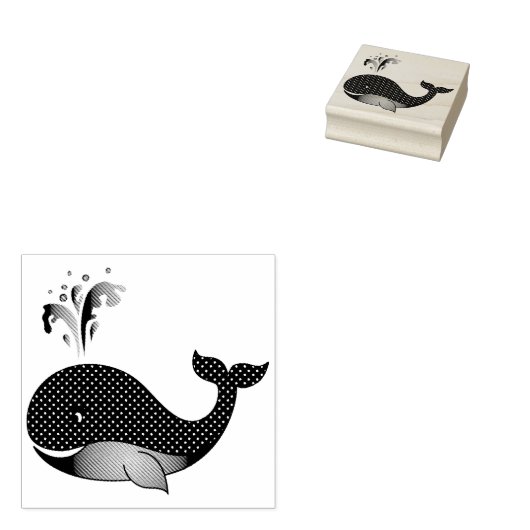 Baby Whale Rubberstempel (Gestempeld)