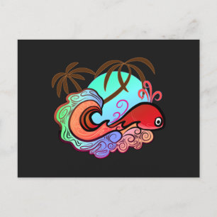 Baby Whale Surfer Briefkaart