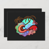 Baby Whale Surfer Briefkaart (Voorkant / Achterkant)