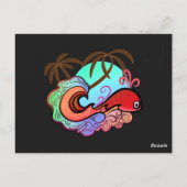 Baby Whale Surfer Briefkaart (Achterkant)