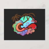 Baby Whale Surfer Briefkaart (Voorkant)