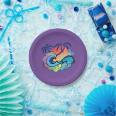 Baby Whale Surfer Papieren Bordje (Feest)