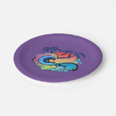 Baby Whale Surfer Papieren Bordje (Gekanteld)