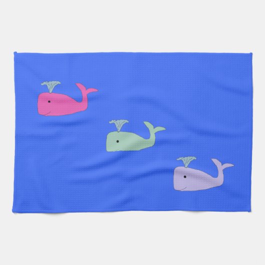 Baby Whale Trio-handdoek Theedoek (Horizontaal)