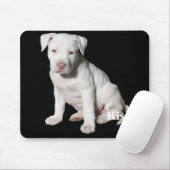 Baby White Pitbull Puppy Muismat (Met muis)