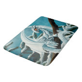 Baby White Winter Dragon Badmat (Gekanteld)