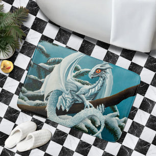 Baby White Winter Dragon Badmat