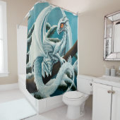 Baby White Winter Dragon Douchegordijn (In situ)