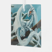 Baby White Winter Dragon Glas Ornament (Voorkant links)