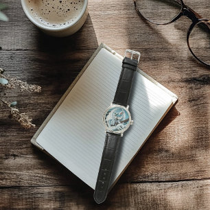 Baby White Winter Dragon Horloge
