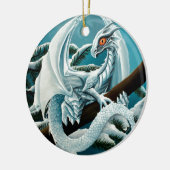 Baby White Winter Dragon Keramisch Ornament (Links)