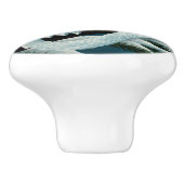 Baby White Winter Dragon Keramische Knop (Zijkant)