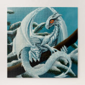 Baby White Winter Dragon Legpuzzel (Verticaal)