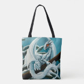 Baby White Winter Dragon Tote Bag (Achterkant)