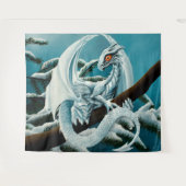 Baby White Winter Dragon Wandkleed (Voorkant (horizontaal))