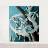 Baby White Winter Dragon Wandkleed (Voorkant)