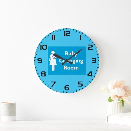 Baby Wickelruimte Bord met Ouder en Baby  Grote Klok