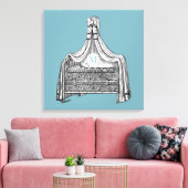 Baby Wieg 1 Monogram 24x24B Canvas Afdrukken (Insitu (Woonkamer))