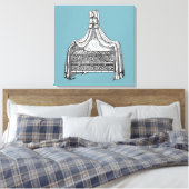 Baby Wieg 1 Monogram 24x24B Canvas Afdrukken (Insitu (Slaapkamer))