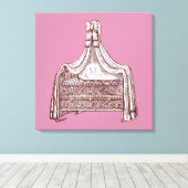  Baby Wieg 1 Monogram P 24x24 Canvas Afdrukken (Insitu (Houten vloer))