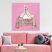  Baby Wieg 1 Monogram P 24x24 Canvas Afdrukken (Insitu (Woonkamer))