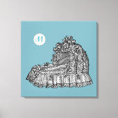 Baby Wieg 2 Monogram 24x24B Canvas Afdrukken (Voorkant)