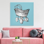  Baby Wieg 3 Monogram 24x24B Canvas Afdrukken (Insitu (Woonkamer))