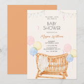 Baby wieg Baby shower Kaart (Voorkant / Achterkant)