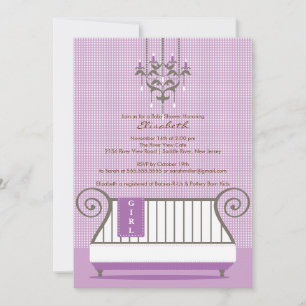 Baby Wieg Baby shower Uitnodiging Kantoormeisje Pa