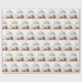 Baby Wieg in een kinderkamer met wolken Cadeaupapier (Vlak)