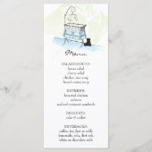 Baby Wieg  | Menu Baby shower (Voorkant)