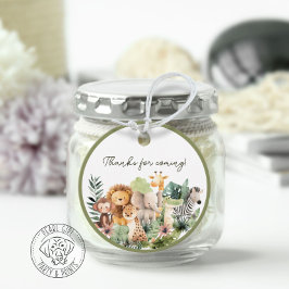 Baby Wild Animal Round Favoriet Tag Bedankjes Labels