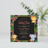 Baby Wild One Jungle Dieren Kaart (Staand voorkant)