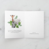 Baby Wilde dieren | Baby shower Hartelijk dank Bedankkaart (Binnen)