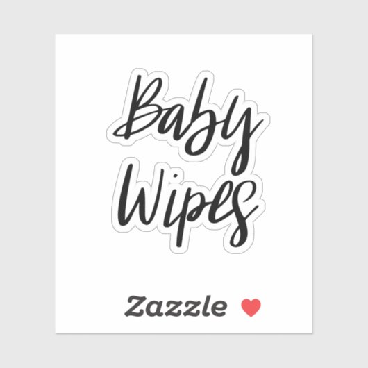 Baby Wipes Opslag Sticker (Vel)
