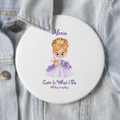 Baby wit en paars baby ronde button 6,0 cm (In situ)