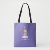 Baby wit en paars baby tote bag (Voorkant)