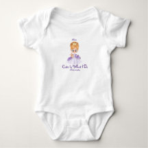 Baby wit en paars body t-shirt